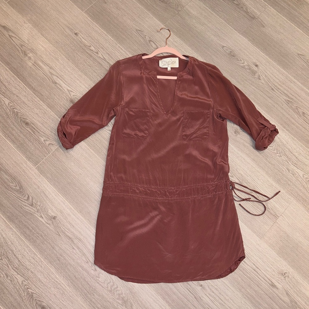 RORY BECA silk “Uma Drawstring Dress” (medium)